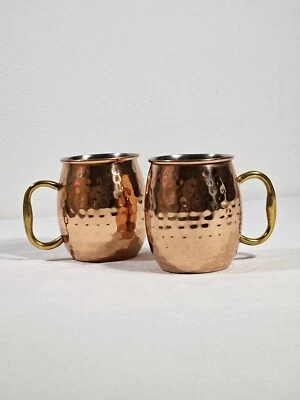 Juego de 2 tazas de mula Godinger de cobre martillado Moscú Foto 1 de 4