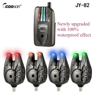 COONOR RX+Bite Alarm -4-Rod Set Including Suitcase and Receiver Carp Fishing - Picture 1 of 10