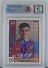 2021-22 Pedri Signed Topps Merlin #97 Rookie Auto Bas Beckett Witness Grade 10