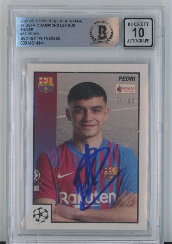 2021-22 Topps Merlin Heritage #97 Pedi Auto /99 BAS Beckett Witness Grade 10 - Image 1 of 1