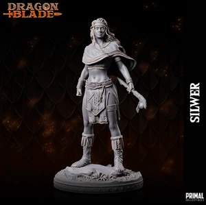 Miniatura de Elfo Plateado Femenino Se adapta a DND D&D Pathfinder DragonLance War Gaming RPG - Imagen 1 de 5