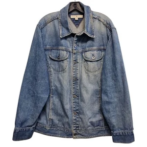 TOMMY HILFIGER Chaqueta Mujer 3XL Azul Denim Desteñido Solapa Bolsillos Abotonados Y2K - Imagen 1 de 8