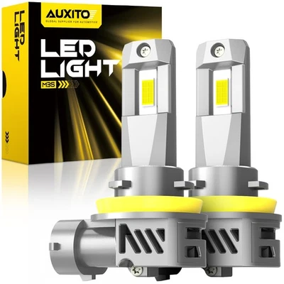 AUXITO H11 LED Headlight 6500K Low Beam Bulbs Conversion Kit Ultra White 2PCS - Image 1 of 4