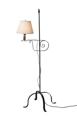 Wrought Iron Floor Lamp with Flame Tip - Image 1 of 2