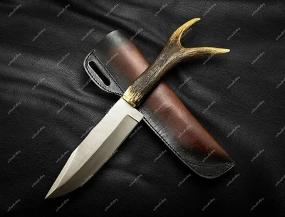 Cuchillo réplica hecho a mano Legend of Falls hoja de acero inoxidable con funda Foto 1 de 4