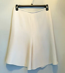 Armani Collezioni Rock Damen 8 Creme Seide Acetat Taille 30" Länge 24" Reißverschluss hinten - Bild 1 von 12