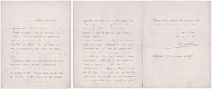 Benjamin Franklin de Ramiz Galvao / Letter Autograph Dom Pedro II Brazil - Picture 1 of 4