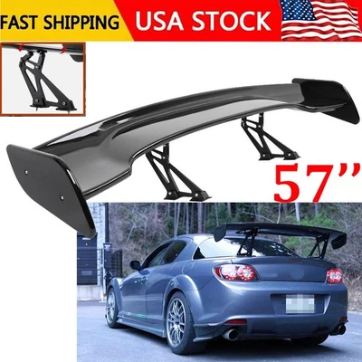 57" Rear Spoiler Wing For Mazda MX-5 Miata Truck GT Style Glossy Black Foto 1 de 4