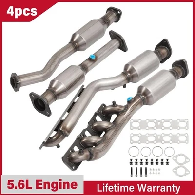 For Nissan Armada 5.6L 2004-2015 Manifold Catalytic Converter Front & Rear 4PCS - Image 1 of 4