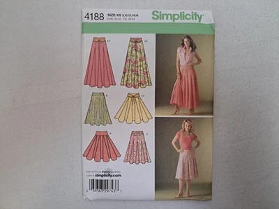 Simplicity Pattern - Misses' Skirts With Variations and Belt (8-16) #4188 - UC - Image 1 of 4