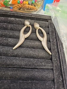 Ohrringe Piercing Pfosten Türklopfer 0,9,25 Silber Freeform Retro - Bild 1 von 6