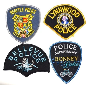 WASHINGTON WA LOT of 4 Police Patches GROUP SET HÄNDLER SAMMLUNG SORTIERT - Bild 1 von 1