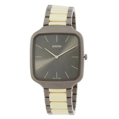 Rado True Square Thinlin Quartz Grey Dial Unisex Watch R27046172 - Image 1 of 3