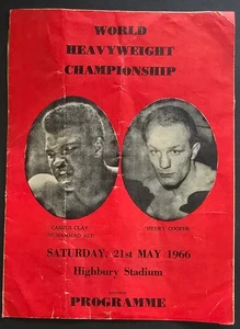 Cassius Clay (Muhammad Ali) Vs Henry Cooper 1966 Programa Original Certificado de Autenticidad - Imagen 1 de 5