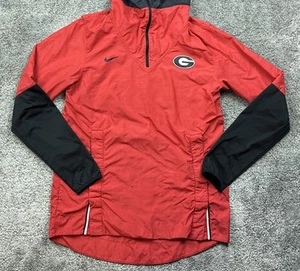 Georgia Bulldogs Jacket Mens Small Red Black NCAA Football Nike Hooded Pullover - Picture 1 of 20