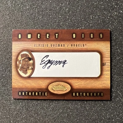 2002 Fleer Showcase ELPIDIO GUZMAN Sweet Sigs AUTO - MLB ANAHEIM ANGELS - Image 1 of 4
