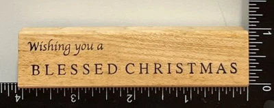 2014 ART IMPRESIONS H-2776 SELLO DE GOMA MONTADO EN MADERA BENDITA NAVIDAD Foto 1 de 4