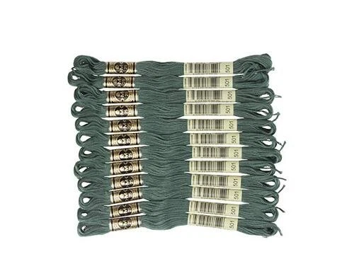 DMC 6-Strand Embroidery Cotton Floss  Dark Blue Green  Pack of 12 - Image 1 of 3