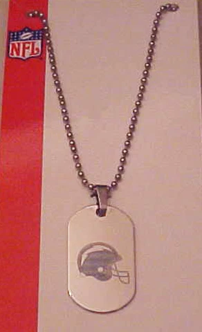 Los Angeles Chargers Laser Engraved Logo Fan Tags Necklace Cover