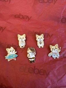 Mad Engine Corgi Pins (Surfing, Ice Cream, Boba, Painting, Western) Set of 5 - Imagen 1 de 11