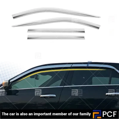 For Chrysler 300C 2011-2022 Chrome Sun Window Visor Vent Wind Guard Rain 4pcs - Image 1 of 4
