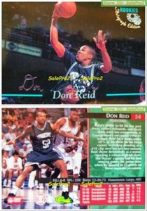 CLASSIC ROOKIES 1995 DON REID #54 RC GEORGETOWN ROOKIE SILVER SCRIPT AUTOGRAPH