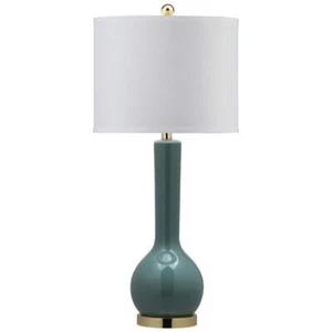 SAFAVIEH Table Lamp 30.5" 1-Light 1-Way Ceramic Buffet Transitional Marine Blue - Picture 1 of 3