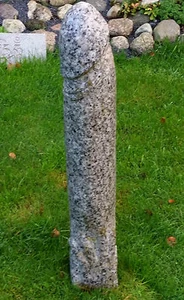 falo gigante 73 cm símbolo de fertilidad granito cantero escultura pene - Imagen 1 de 5