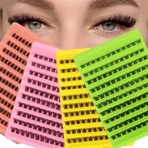 120Pcs Cluster Lashes Individual D Curl False Eyelashes Extensions 8-16mm Mixed. - Picture 1 of 27