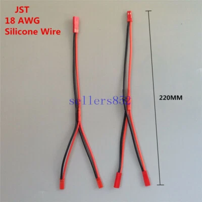 JST One drag two JST 18AWG Silicone Wire Parallel connection Battery EBC - Image 1 of 4