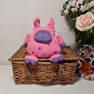 Jellycat KnitWit Pig Pink Beanie 18cm Soft Toy Teddy Plush Piggy Knitwit Retired - Picture 1 of 14