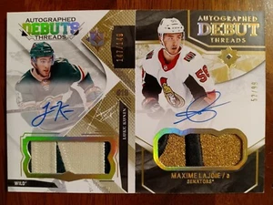 2017-18-19 UD Ultimate Collection Luke Kunin/Maxime LaJoie Auto Debut Thread Lot - Bild 1 von 4