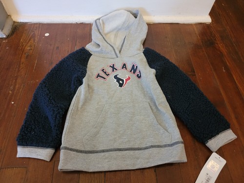 VETEMENTS Felpa con cappuccio manica pile NFL Team Apparel Houston Texans calcio bambino taglia 4T