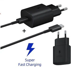 CARICABATTERIA VELOCE da 25W per SAMSUNG +CAVO USB C FAST CHARGING CARICATORE NR - Imagen 1 de 1