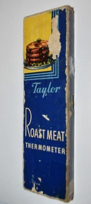 Vintage Taylor Roast Meat & Poultry Thermometer USA Original Box Instructions - Image 1 of 4