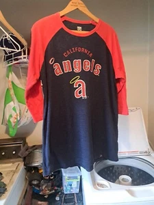 Majestic Cooperstown Collection California Angels Shirt Mens Large 23"×29" - Picture 1 of 7