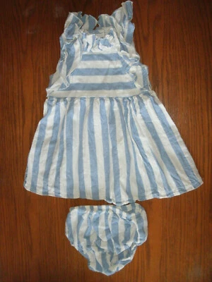 NUEVO Conjunto Habitual Bebé Niña 2 Piezas Talla 24 meses vestido y bummies con volantes sin mangas Foto 1 de 2