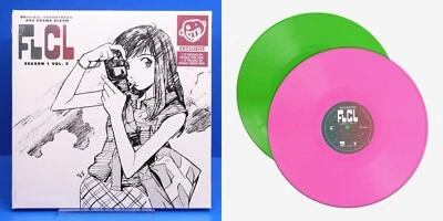 FLCL Vinyl Record Soundtrack Season 1 Vol 2 The Pillows 2 LP Green Pink - Image 1 of 4