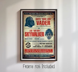 Darth Vader vs Luke Skywalker Fight Star Wars - High Quality Poster - Picture 1 of 4
