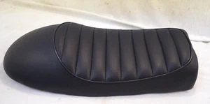 Honda CB GL Suzuki GS GN Yamaha XJ Black Hump Cafe Racer Saddle Vintage Seat - Picture 1 of 8