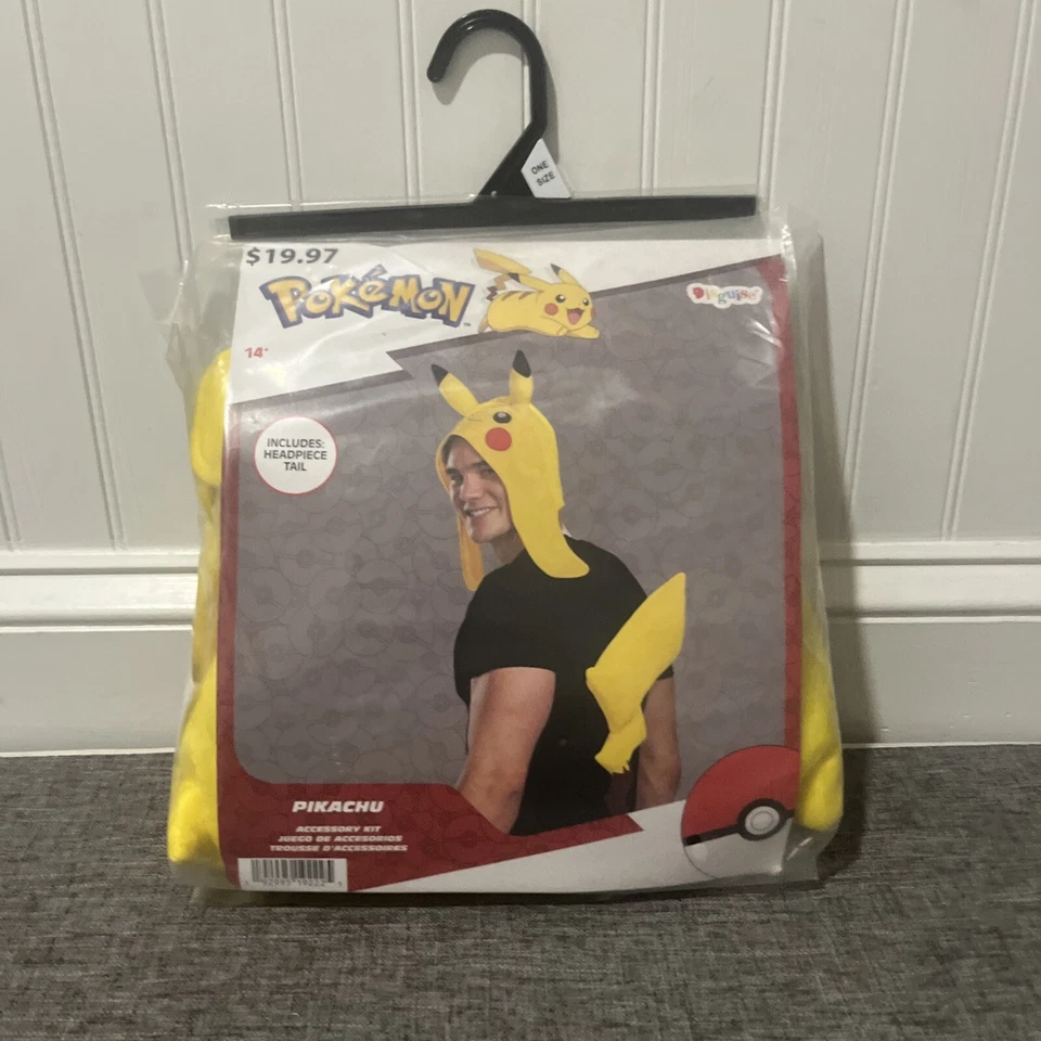 Kit de accesorios de disfraz de Pikachu Pokémon para adultos de 14 años en adelante Foto 1 de 4