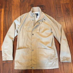 Brooks Brothers Raincoat Jacket Mens Small Tan Lined Water-Resistant - Picture 1 of 10