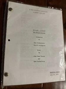 STAR TREK 1978 SHOOTING SCRIPT Gene Roddenberry Alan Dean Foster - Picture 1 of 4