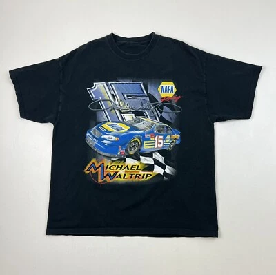 Camiseta De Colección Michael Waltrip Para Hombres Talla XL #15 Nascar Negra Persecución Carreras Sin Etiquetas Foto 1 de 4