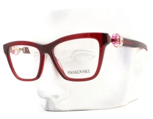 Swarovski Eyeglasses Glasses SK 2021 1055 Crystal Red Pale Gold 55-16-135 - Picture 1 of 7