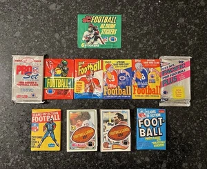 BIG LOT!! 11 Unopened Football Wax Packs/Cellos/Sticker Pack - Taylor, Sims RK? - Picture 1 of 3
