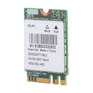 For Killer 1535AC Dual Band 802.11ac NGFF M.2 867Mbps BT 4.1 Game Wireless N NEW - Afbeelding 1 van 7