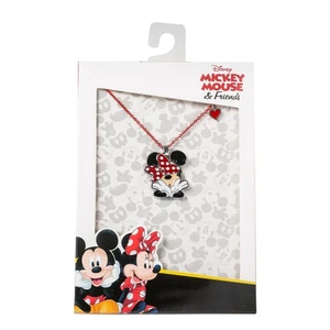Disney Minnie Mouse Girls Fashion Jewelry Enamel Pendant Necklace 19" Chain - Picture 1 of 3
