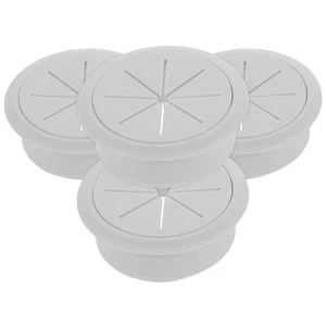 4 Pcs Desktop Wiring Box Office Cable Hole Cover for Computer Cord Grommet - Afbeelding 1 van 12