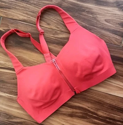Sujetador deportivo Victoria's Secret Knockout talla 32DD cierre frontal naranja melón nuevo  Foto 1 de 4